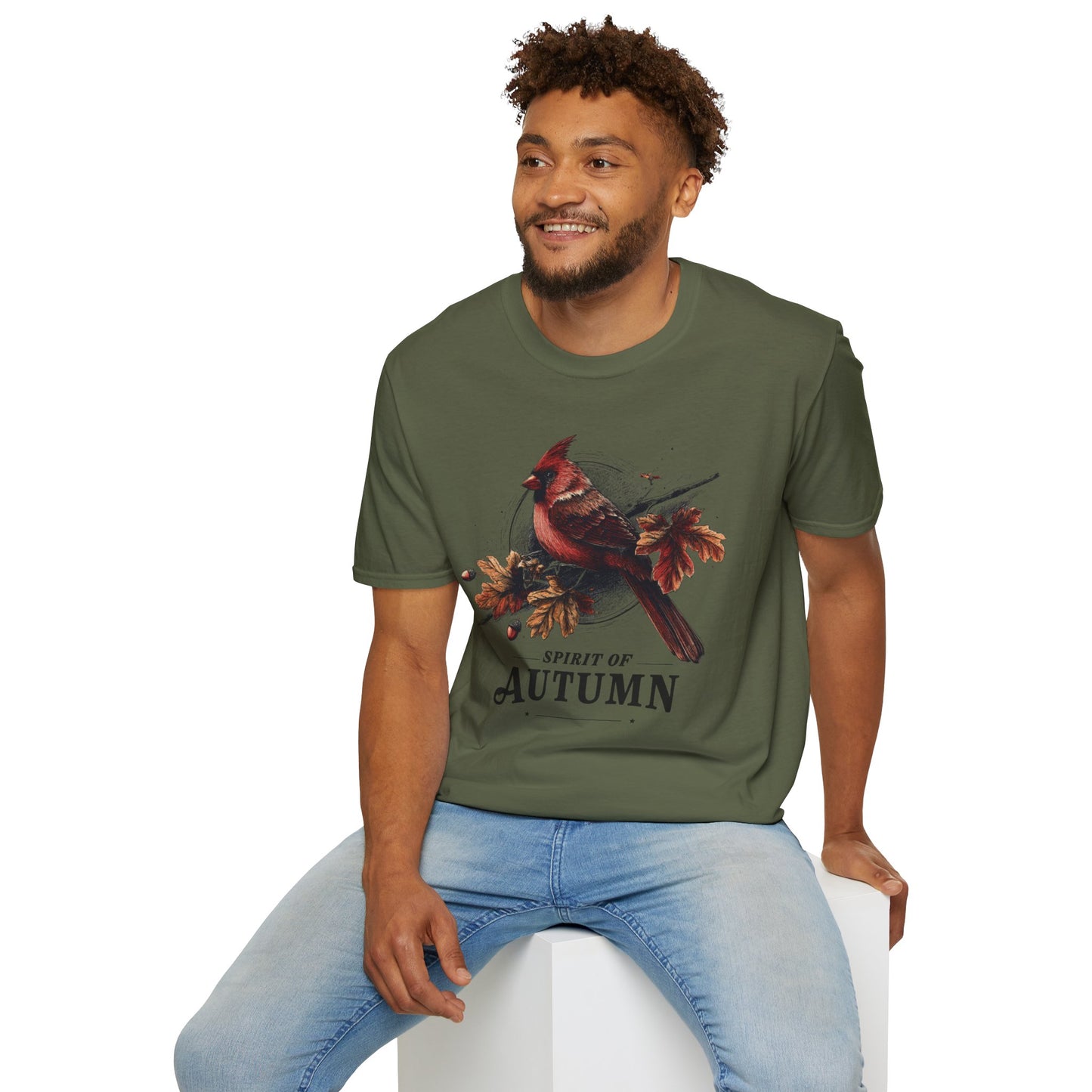 Northern Cardinal Spirit of Autumn Vintage T-Shirt
