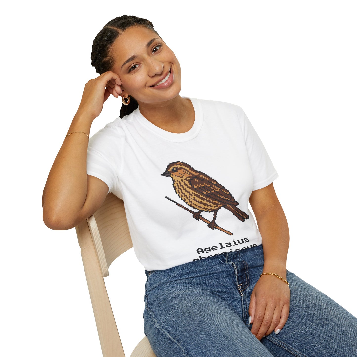 Red-winged Blackbird Pixel Art (Female)