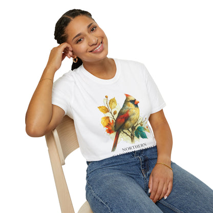 Northern Cardinal Field Guide Watercolor T-Shirt