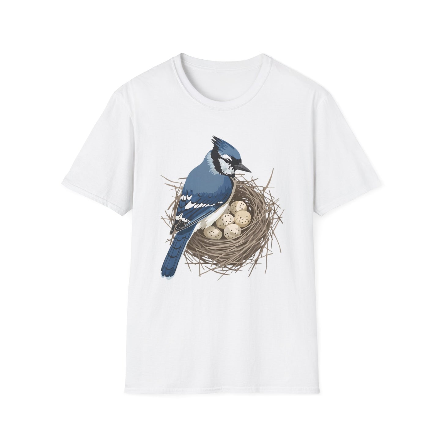 Blue Jay in Nest with Eggs T-Shirt
