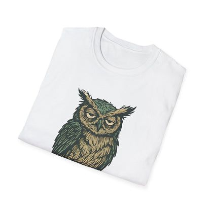 Great Horned Owl Coffee Humor T-Shirt