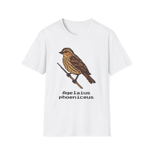 Red-winged Blackbird Pixel Art (Female)