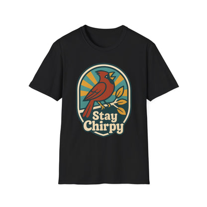 Northern Cardinal Retro Sunset T-Shirt