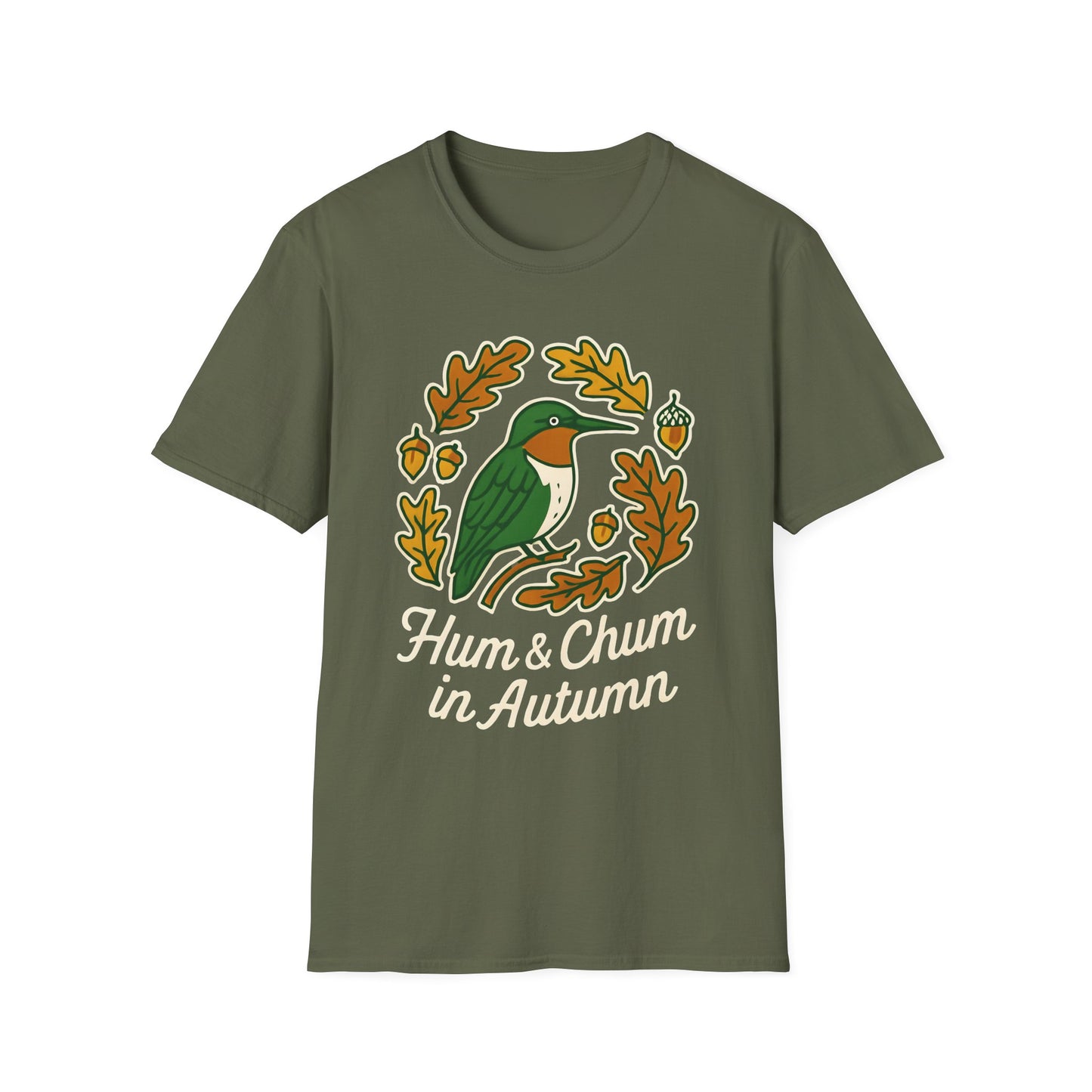 Ruby-throated Hummingbird Autumn Crest T-Shirt