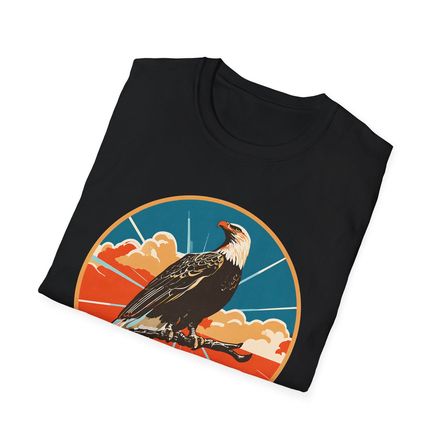 Bald Eagle Sky King Retro T-Shirt