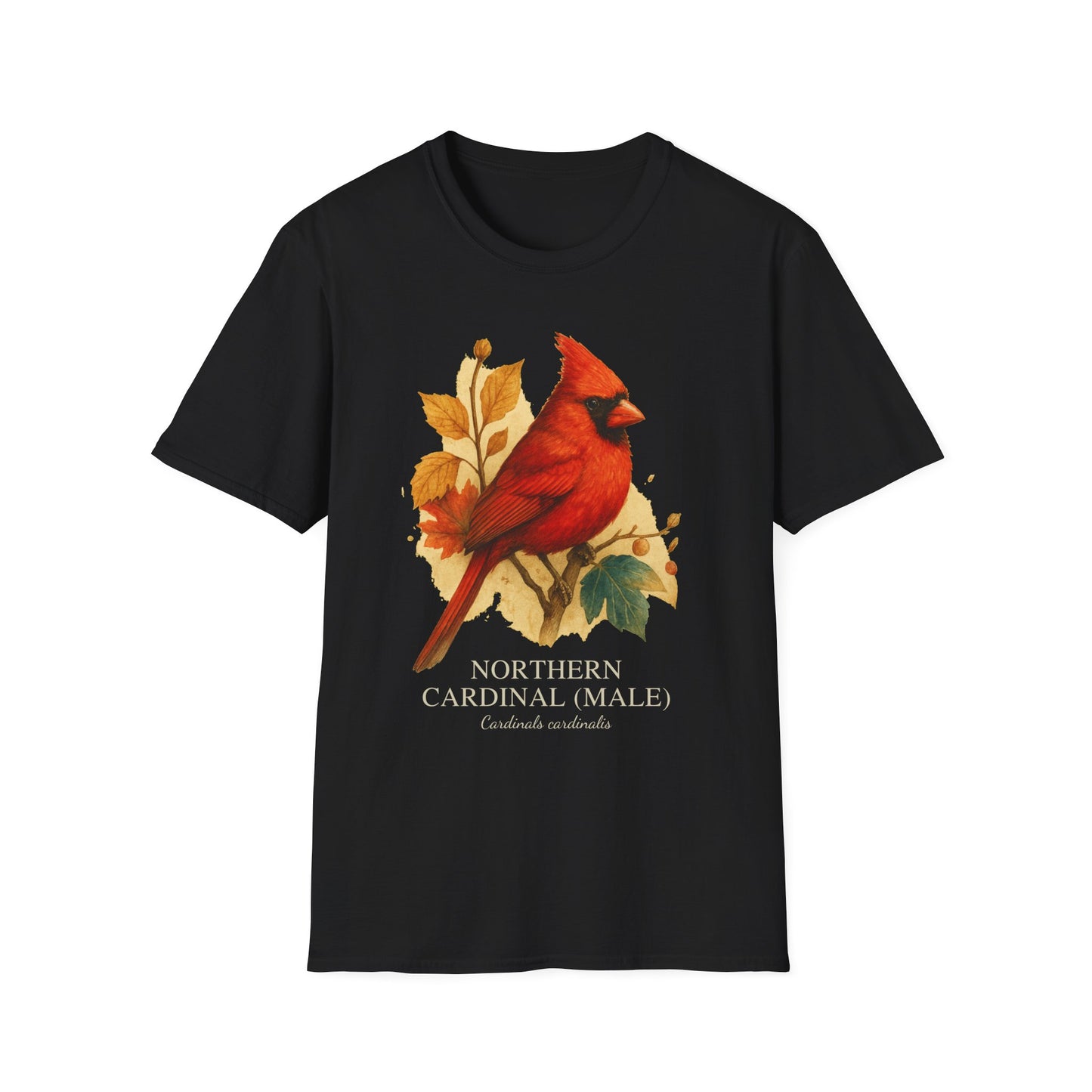 Northern Cardinal (Male) – Field Guide Watercolor Tee