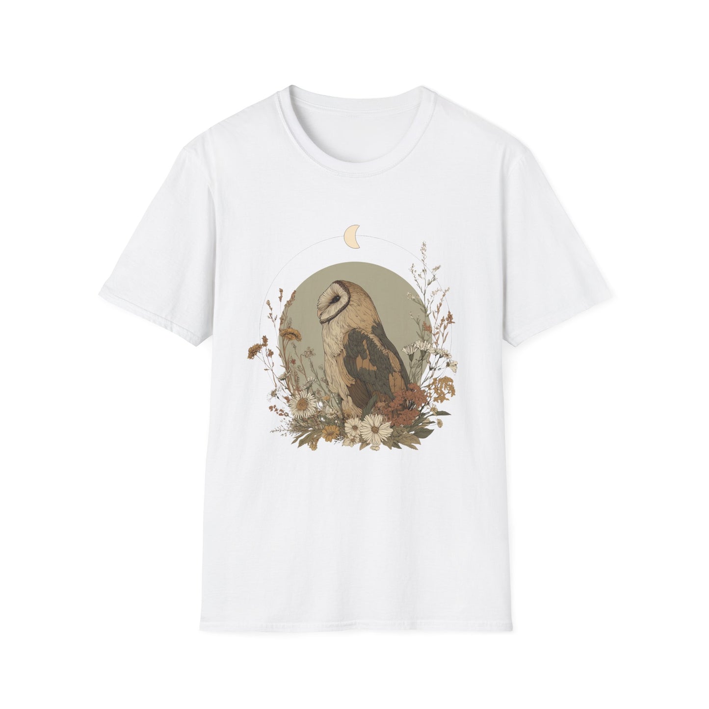 Crescent Moon Barn Owl T-Shirt