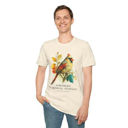 Northern Cardinal Field Guide Watercolor T-Shirt