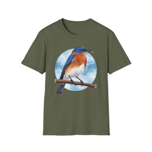 Eastern Bluebird with Insect T-Shirt