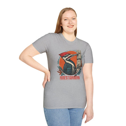 Forest Guardian Woodpecker Retro T-Shirt