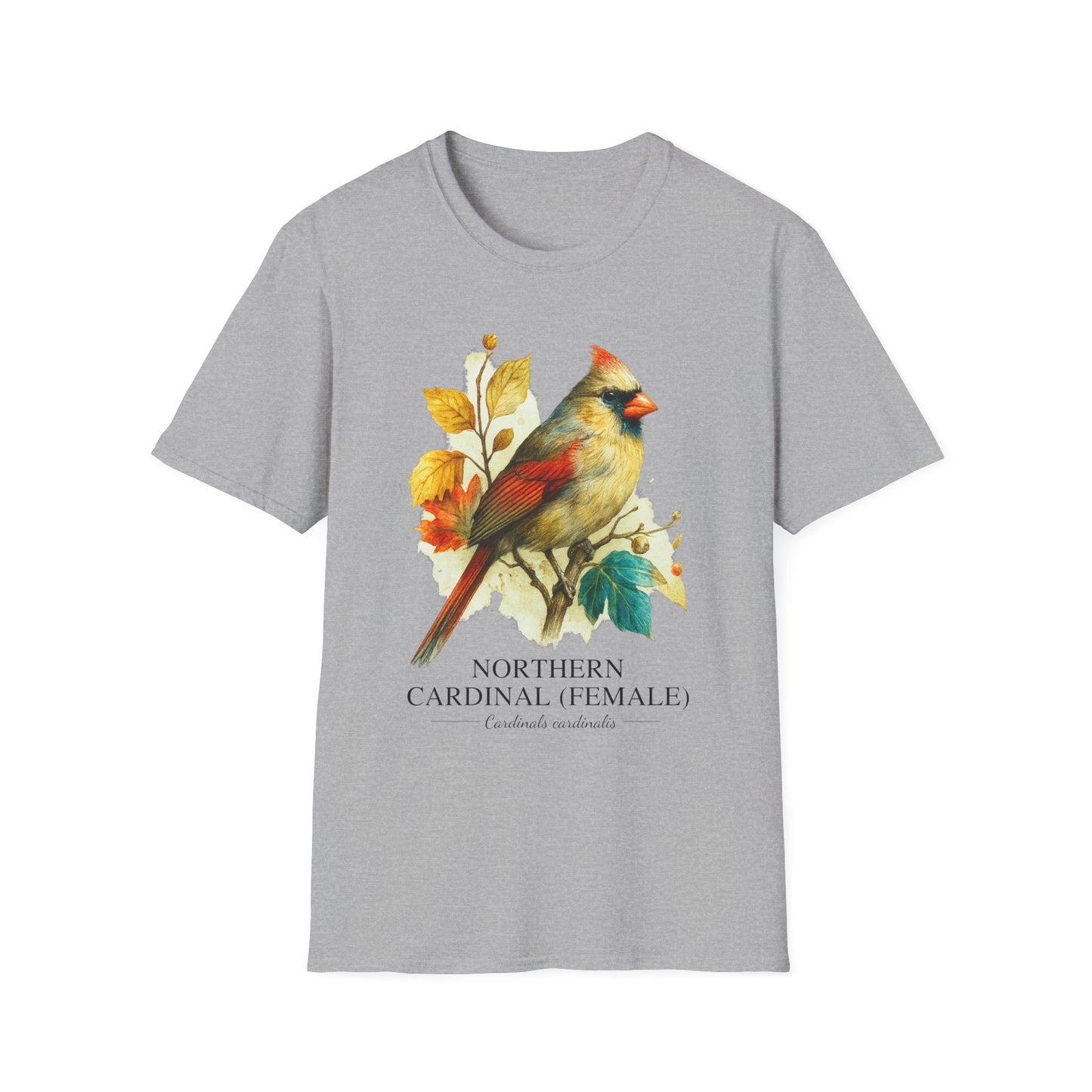 Northern Cardinal (Female) Field Guide Watercolor T-Shirt