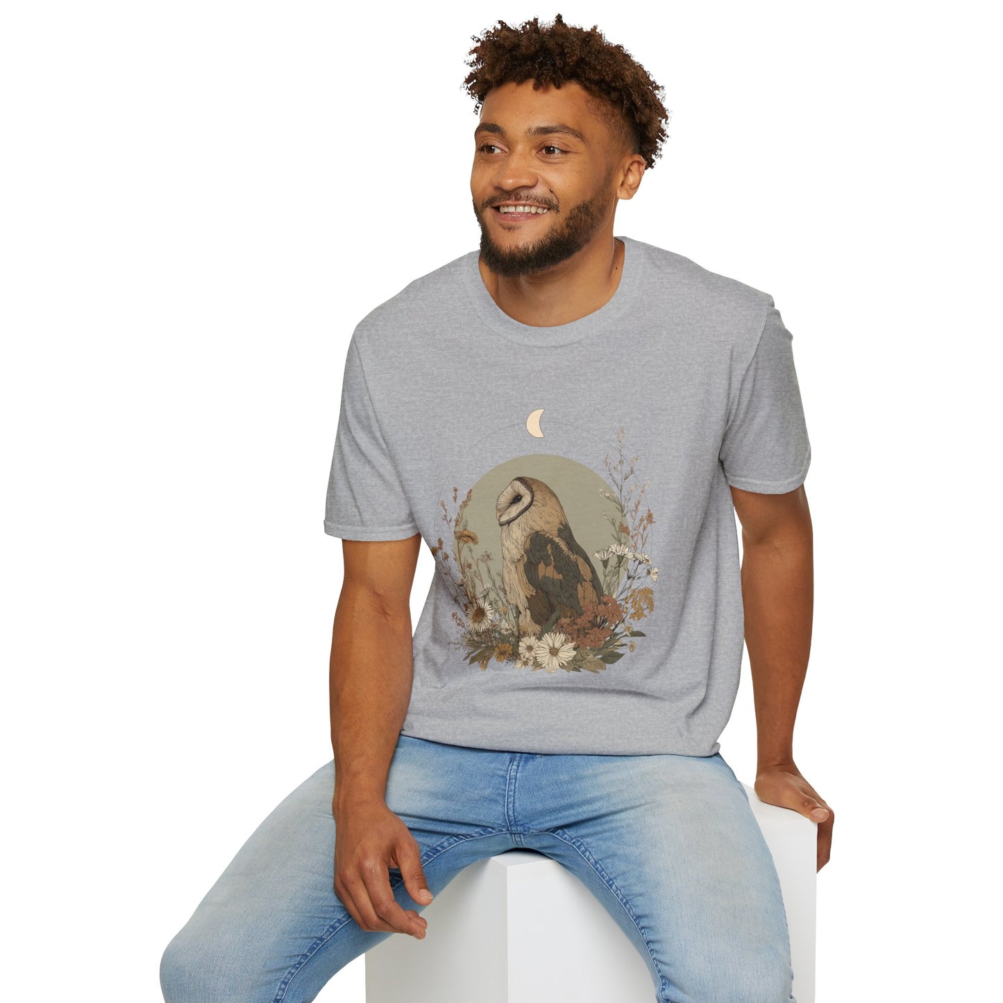 Crescent Moon Barn Owl T-Shirt
