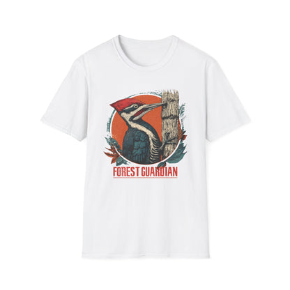 Forest Guardian Woodpecker Retro T-Shirt