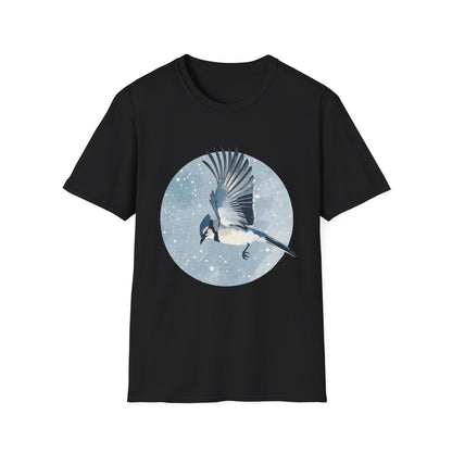 Blue Jay in Winter Flight T-Shirt