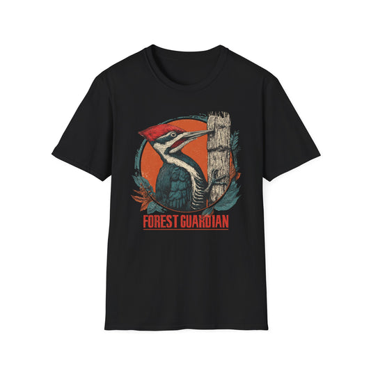 Forest Guardian Woodpecker Retro T-Shirt