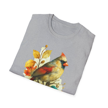 Northern Cardinal (Female) Field Guide Watercolor T-Shirt