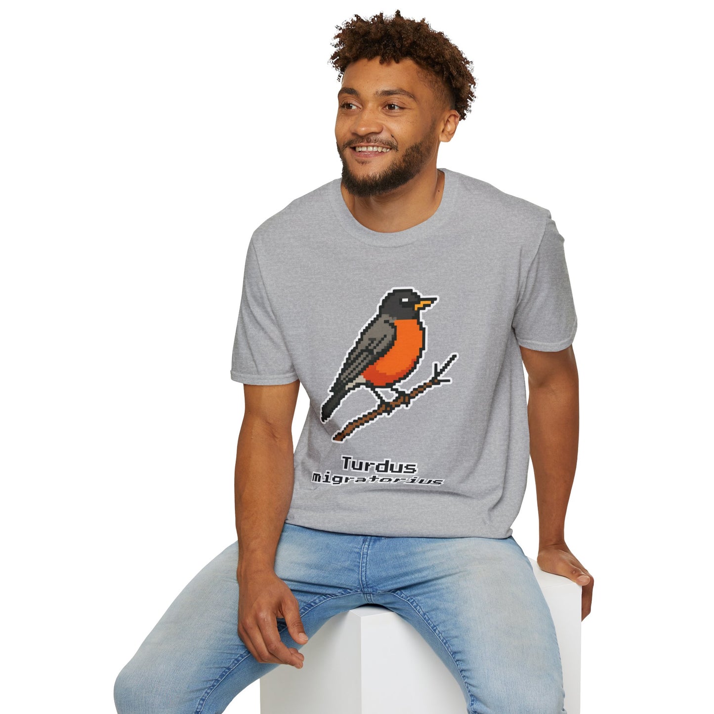 American Robin Pixel Art (Male)