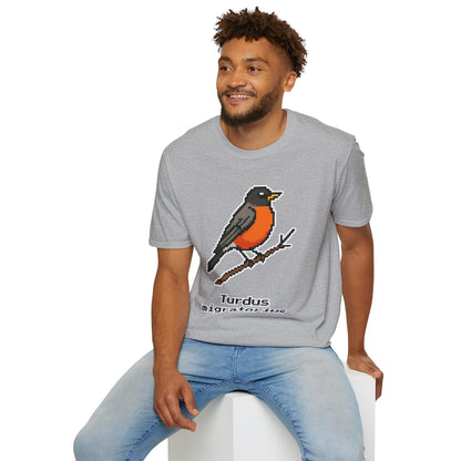 American Robin Pixel Art (Male)