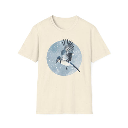 Blue Jay in Winter Flight T-Shirt