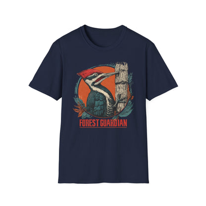 Forest Guardian Woodpecker Retro T-Shirt