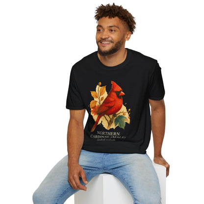 Northern Cardinal (Male) – Field Guide Watercolor Tee