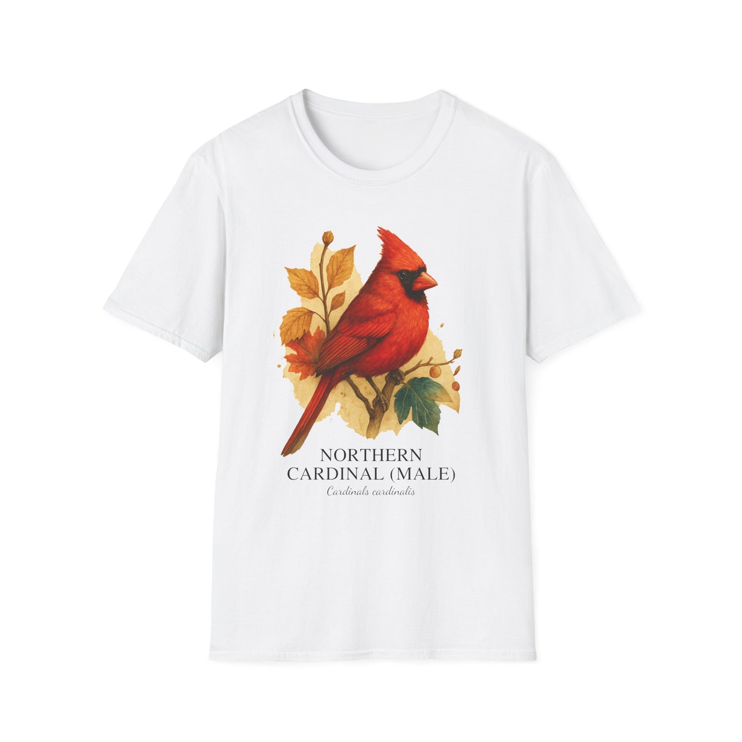 Northern Cardinal (Male) – Field Guide Watercolor Tee