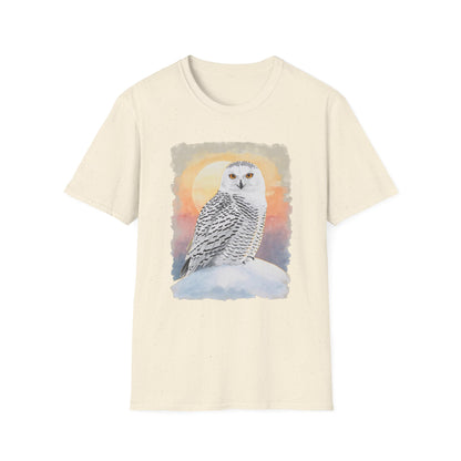 Snowy Owl Winter Sunset T-Shirt