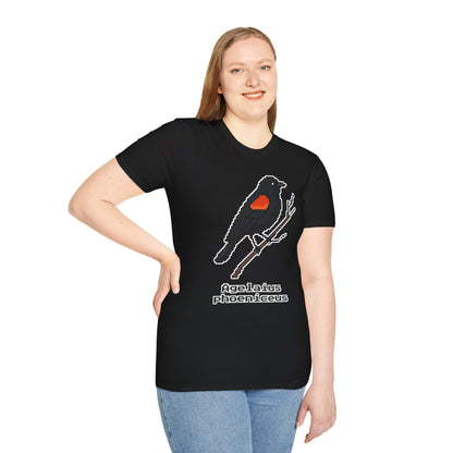 Red-winged Blackbird Pixel Art (Male)
