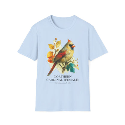 Northern Cardinal Field Guide Watercolor T-Shirt