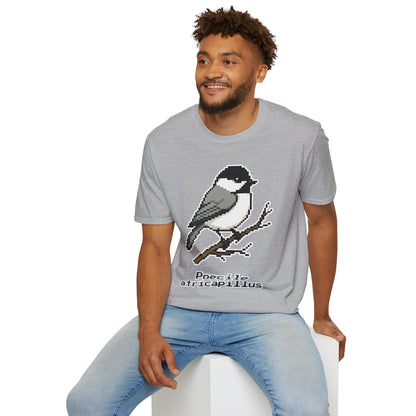 Black-capped Chickadee Pixel Art