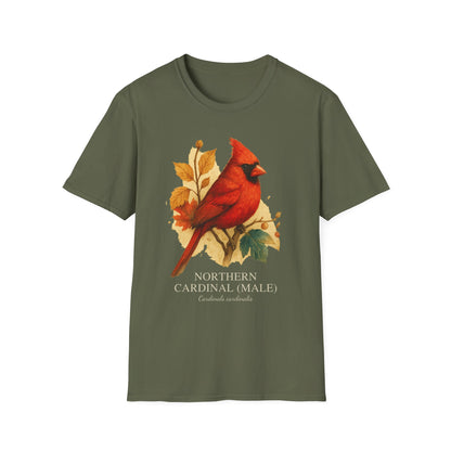 Northern Cardinal (Male) – Field Guide Watercolor Tee