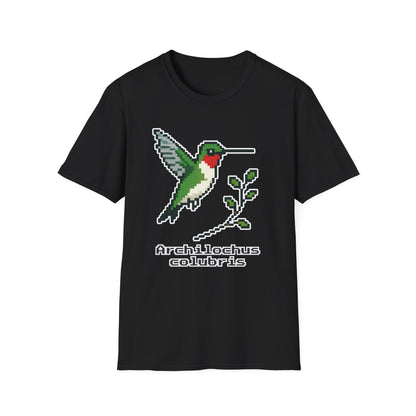 Ruby-throated Hummingbird Pixel Art (Male)