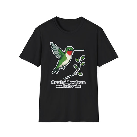 Ruby-throated Hummingbird Pixel Art (Male)