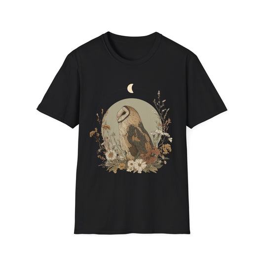 Crescent Moon Barn Owl T-Shirt