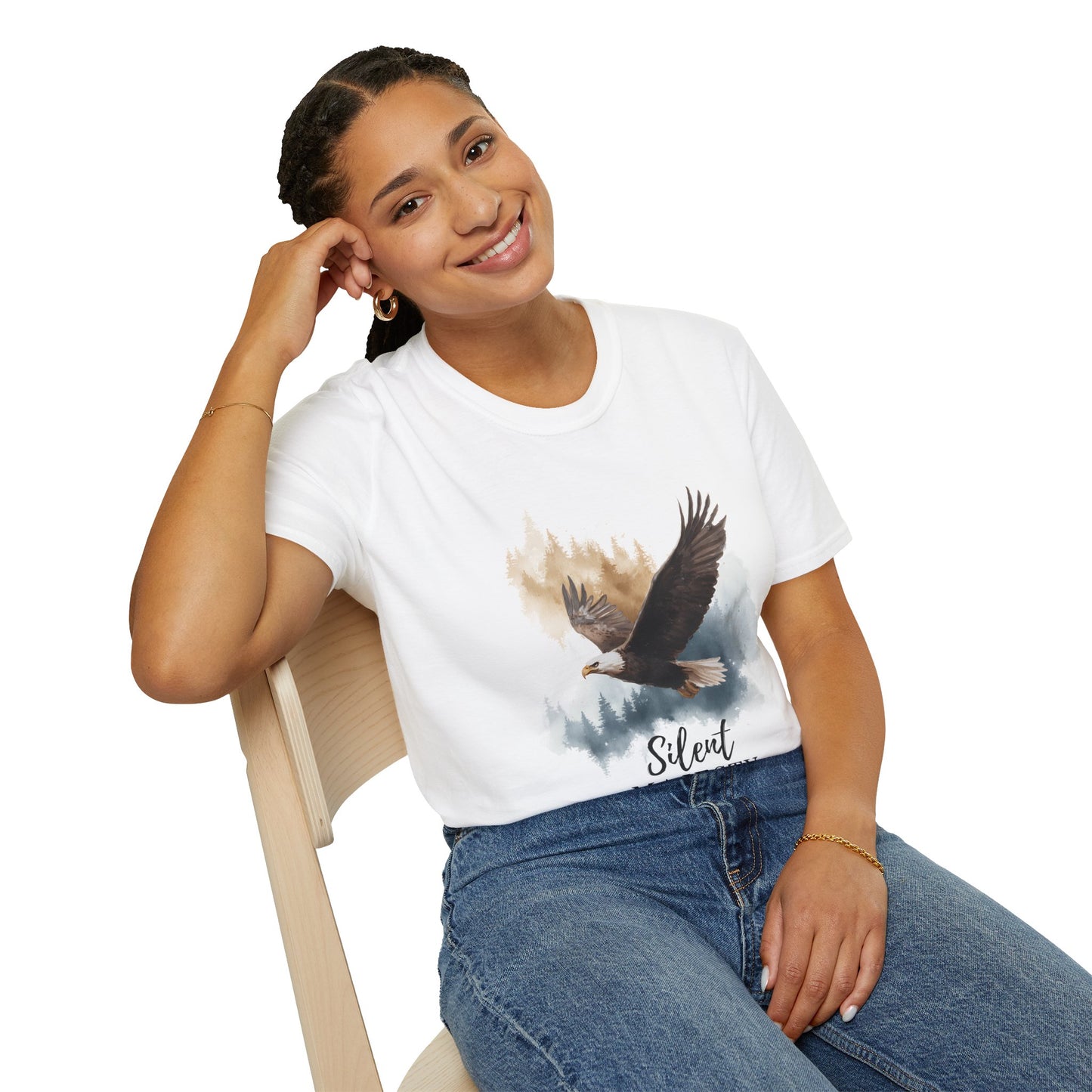 Bald Eagle Silent Majesty Watercolor T-Shirt