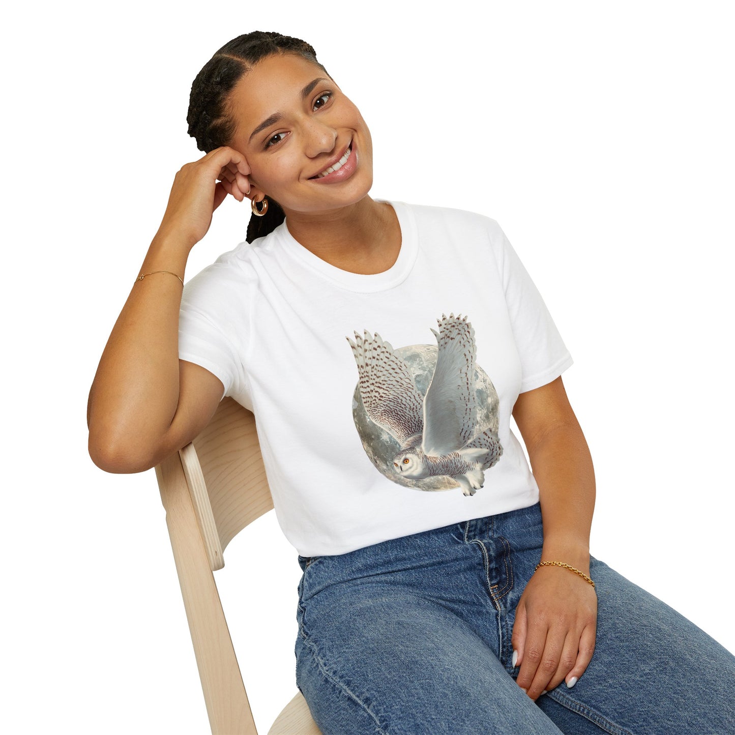 Snowy Owl Moon T-Shirt