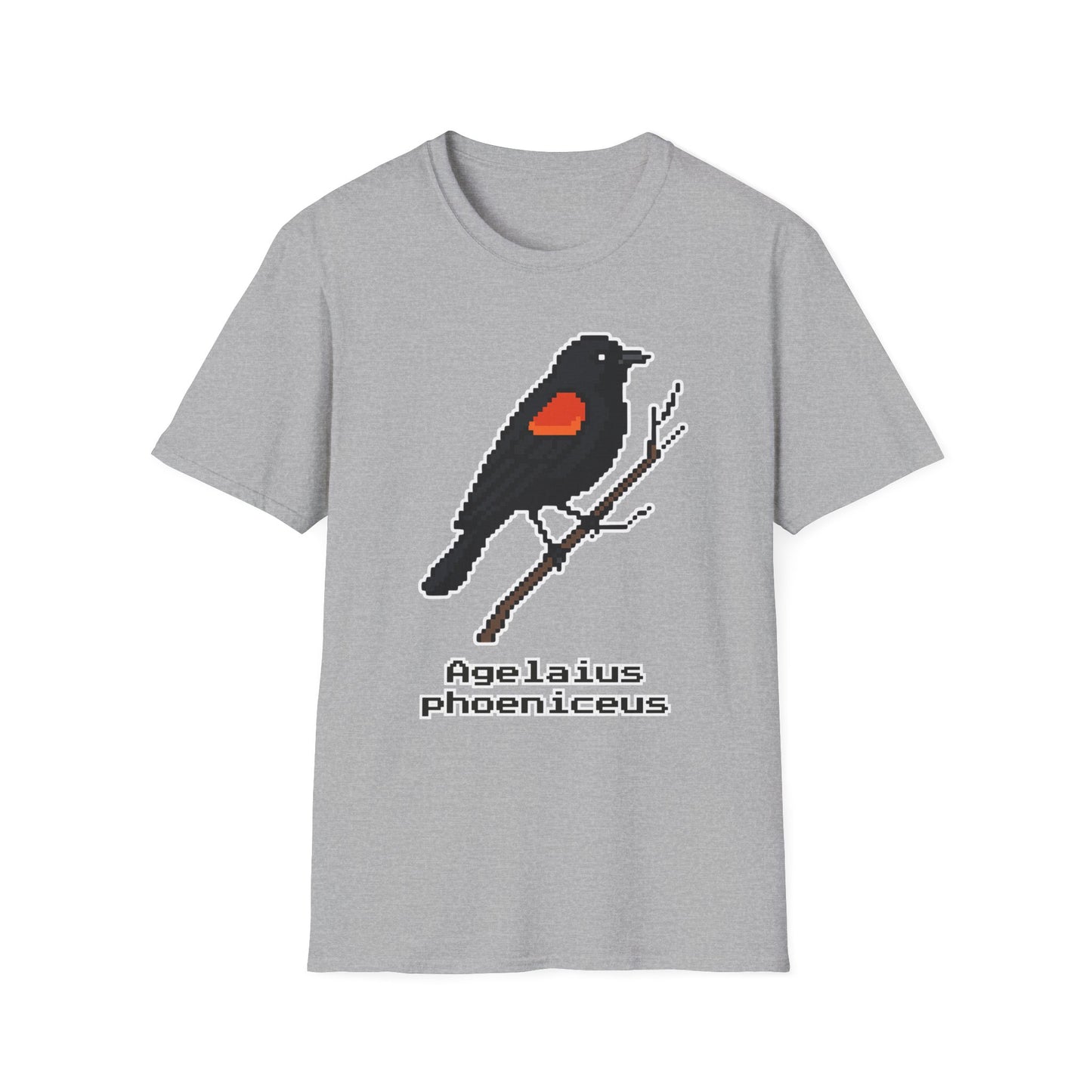 Red-winged Blackbird Pixel Art (Male)