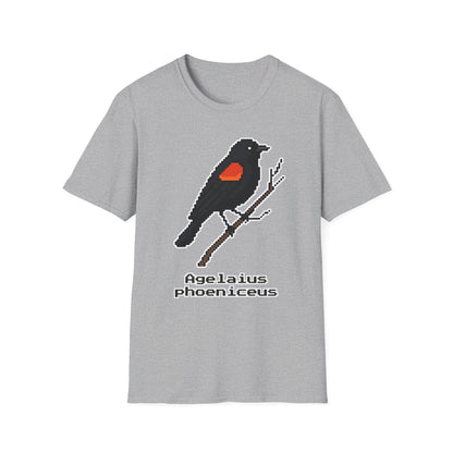 Red-winged Blackbird Pixel Art (Male)