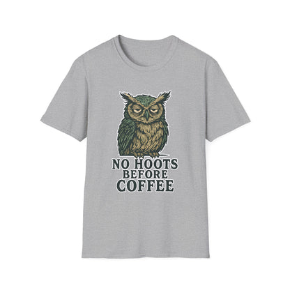 Great Horned Owl Coffee Humor T-Shirt