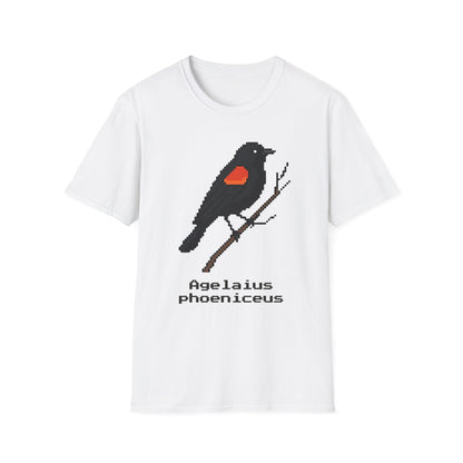 Red-winged Blackbird Pixel Art (Male)