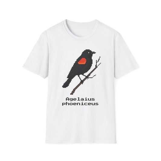 Red-winged Blackbird Pixel Art (Male)