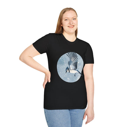 Blue Jay in Winter Flight T-Shirt