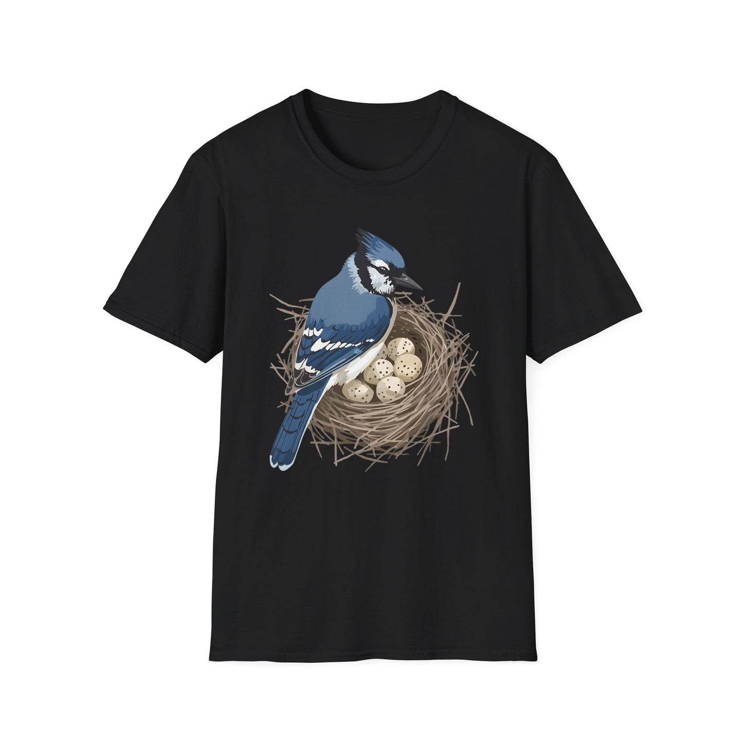 Blue Jay in Nest with Eggs T-Shirt