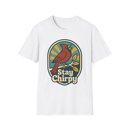 Northern Cardinal Retro Sunset T-Shirt