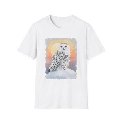 Snowy Owl Winter Sunset T-Shirt