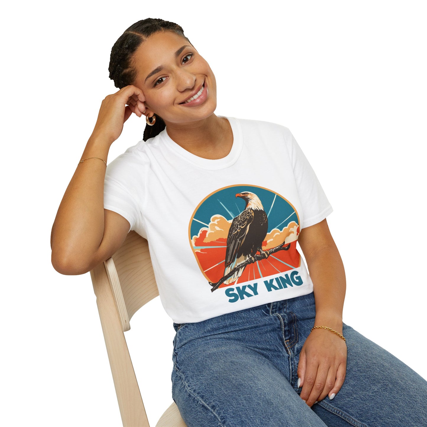 Bald Eagle Sky King Retro T-Shirt