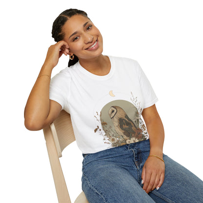 Crescent Moon Barn Owl T-Shirt