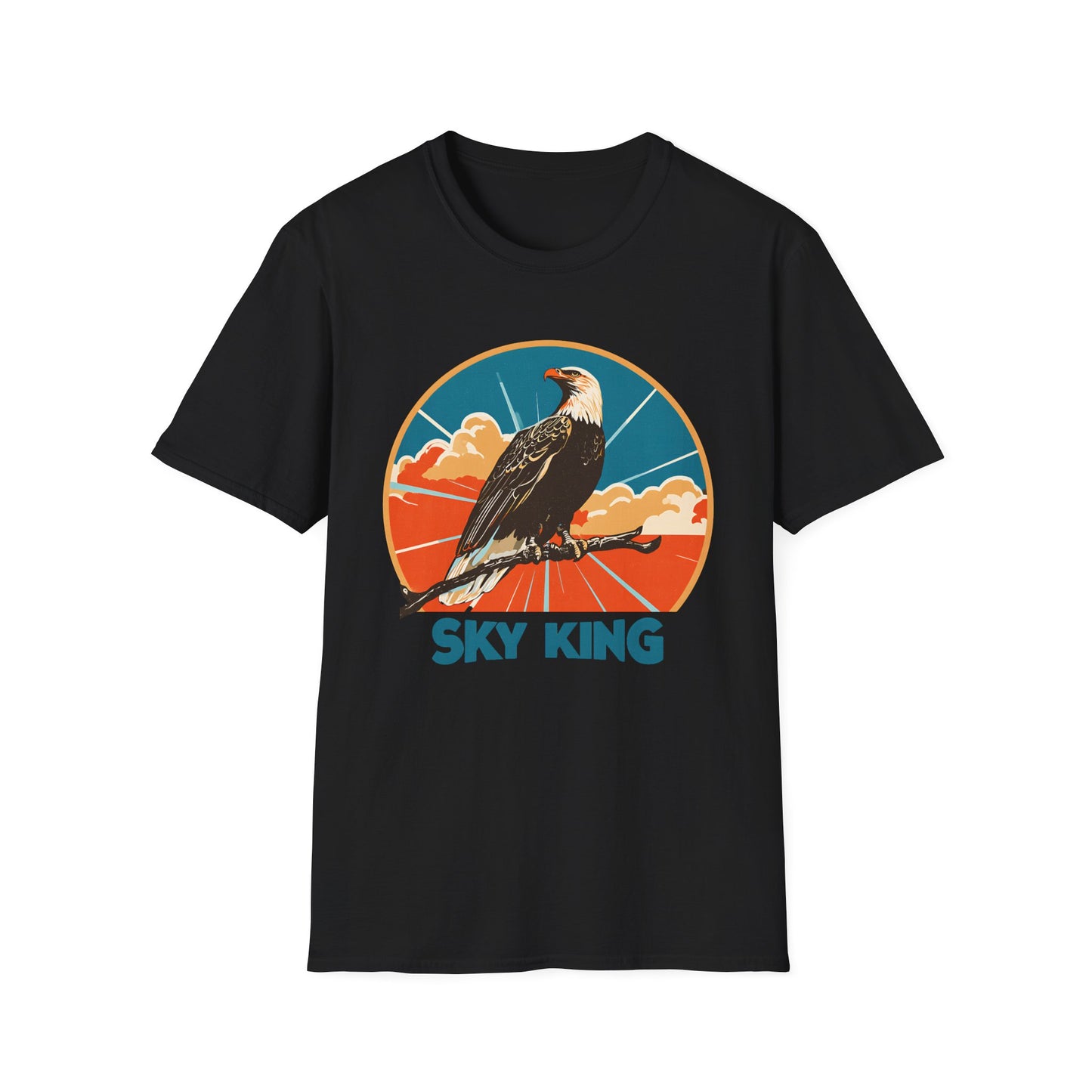 Bald Eagle Sky King Retro T-Shirt