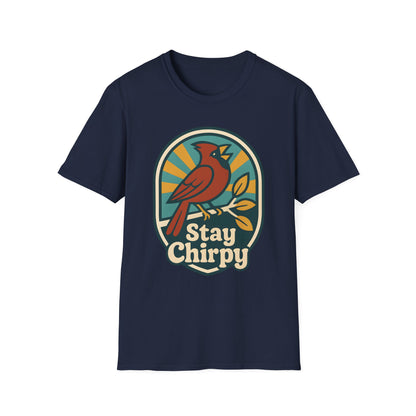Northern Cardinal Retro Sunset T-Shirt