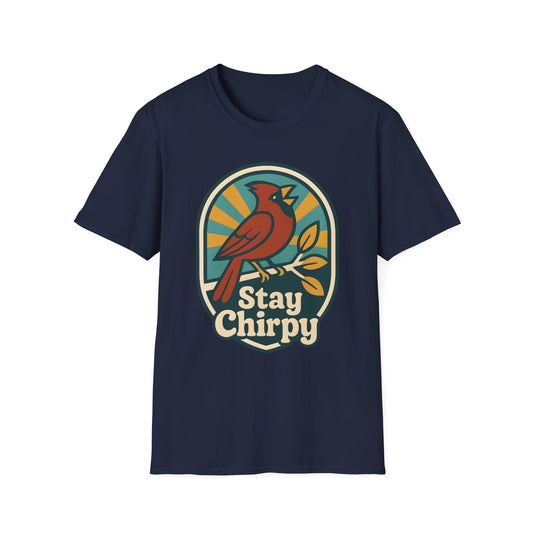 Northern Cardinal Retro Sunset T-Shirt